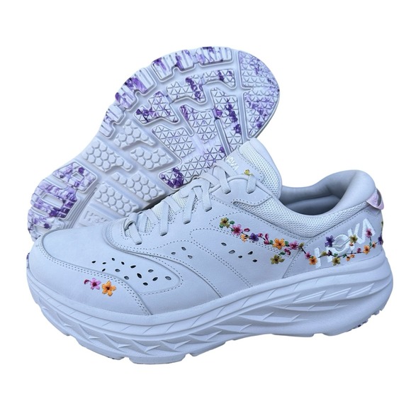 Men\'s Size 14 Hoka One One Bondi L BP‎ Anthropologie Vibrant Bloom Running Shoes